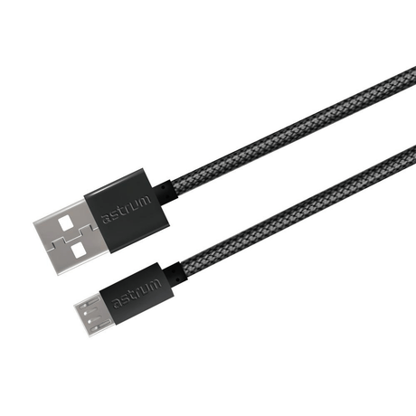 Astrum Verve UM30 1m USB-A to Micro USB Braided Cable Black A53103BB