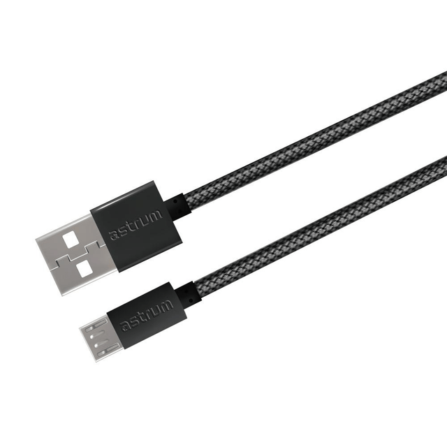 Astrum Verve UM30 1m USB-A to Micro USB Braided Cable Black A53103BB
