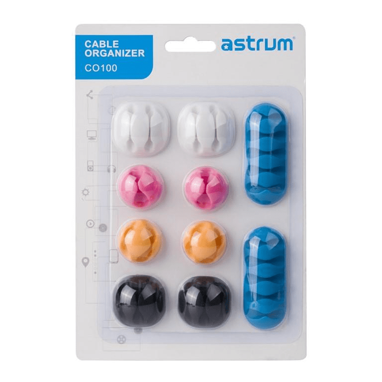 Astrum CO100 Cable Organizer Clips 2 x 5 Assorted A71010-B