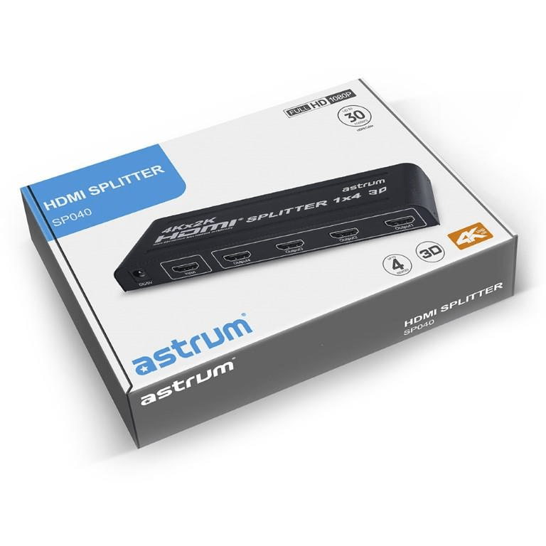 Astrum SP040 4 Ports HDMI Splitter 1080 HD A85504-B