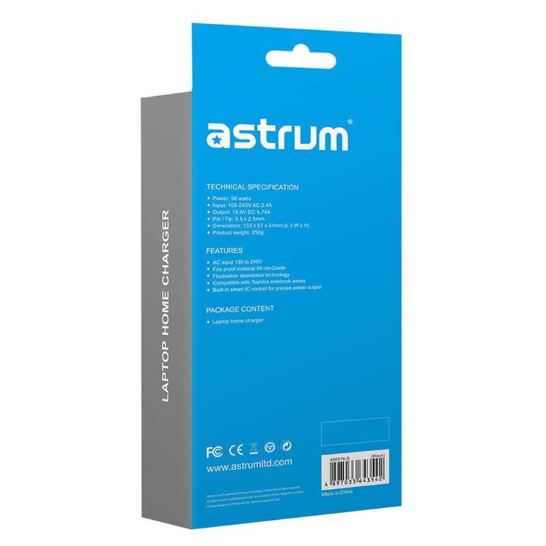 Astrum CL760 Laptop Charger Home TOSHIBA 90W A90576-B