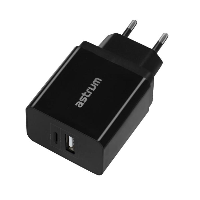 Astrum CH260 2.4A USB-C with USB 2.0 Travel Wall Charger A92526-B EU