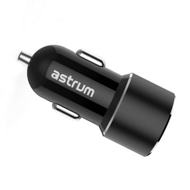 Astrum CC340 Dual USB Car Charger Black A93034-B