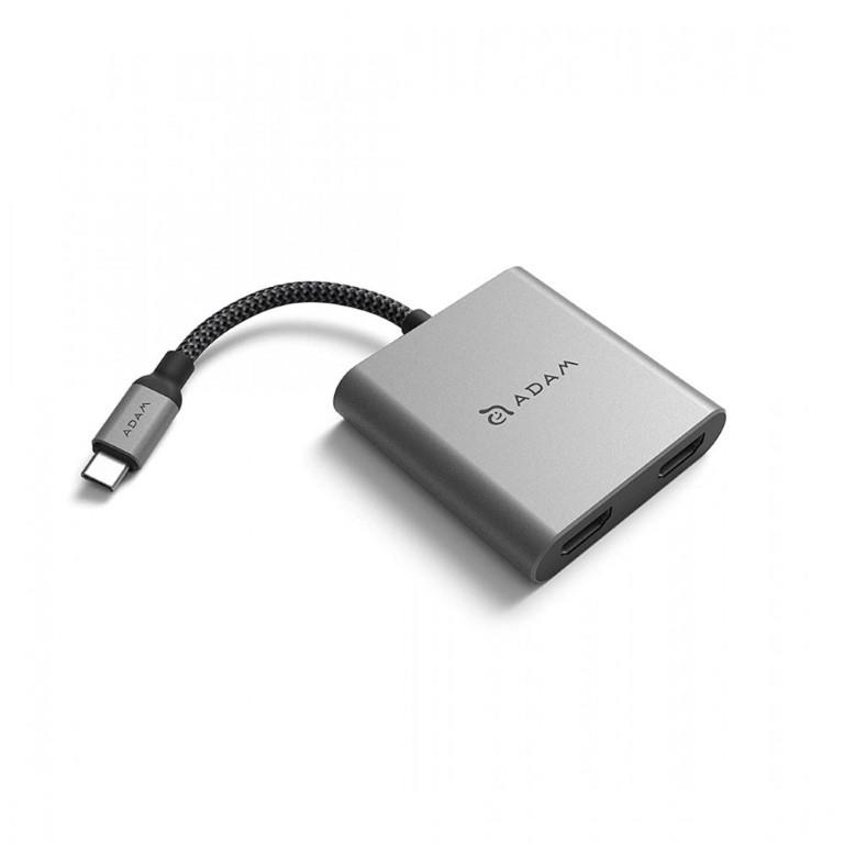 Adam Elements CASA H2 USB-C to Dual HDMI Adapter Grey AAPADHUBH2GY