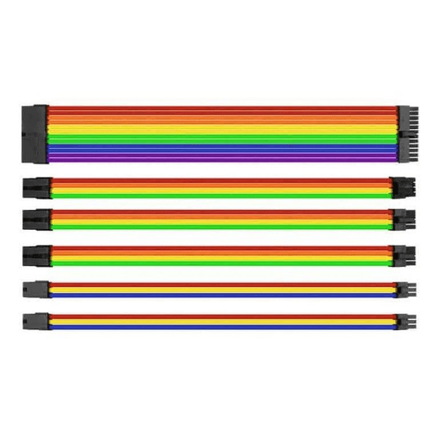 Thermaltake 0.3m TtMod Sleeve Cable Rainbow AC-049-CNONAN-A1