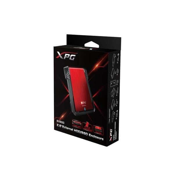 ADATA EX500 2.5" HDD/SSD enclosure Black,Red