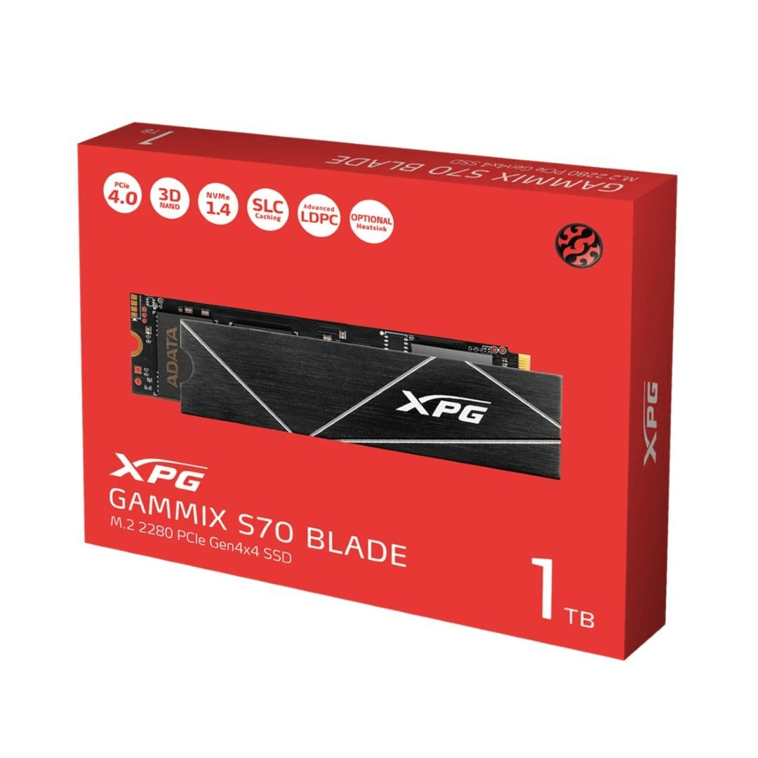 XPG GAMMIX S70 Blade 1TB M.2 2280 PCIe Gen4x4 NVME Internal SSD