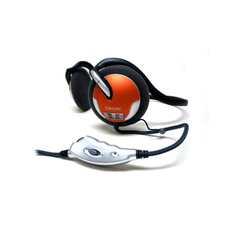 Okion Stylaz Earphone with Microphone Orange and Red AHS7M