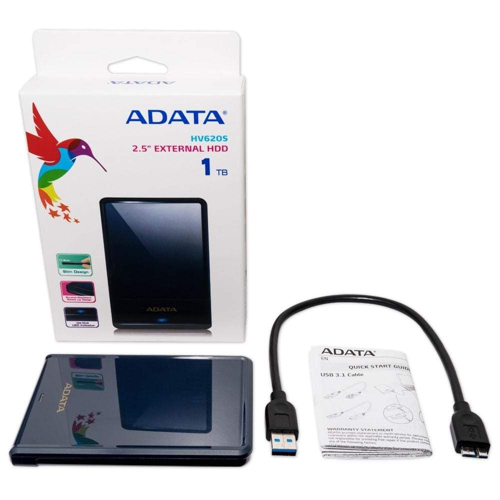 ADATA HV620S 1TB Blue External Hard Drive AHV620S-1TU3-CBL