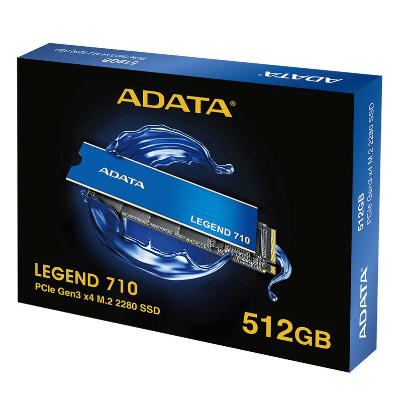 ADATA Legend 710 M.2 2280 512GB PCIe 3.0 NAND NVMe Internal SSD ALEG-710-512GCS