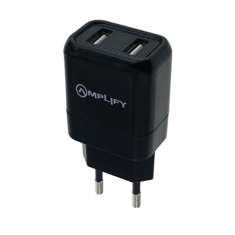 Amplify Dual USB Wall Charger AMP-8039-BK