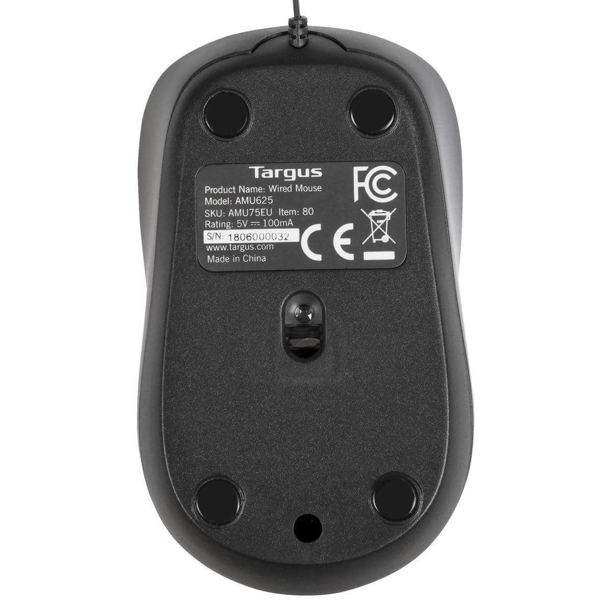 Targus AMU75EU Mouse USB Type-A Blue Trace 1000dpi Ambidextrous