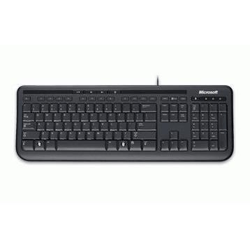 Microsoft Wired 600, Black Keyboard USB QWERTY UK International ANB-00006