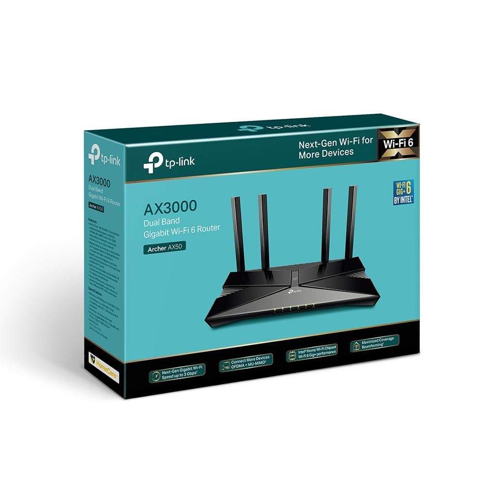TP-Link Archer AX50 Wi-Fi 6 Wireless Router Dual-band 2.4GHz and TP-Link Archer AX50 Wi-Fi 6 Wireless Router Dual-band 2.4GHz and