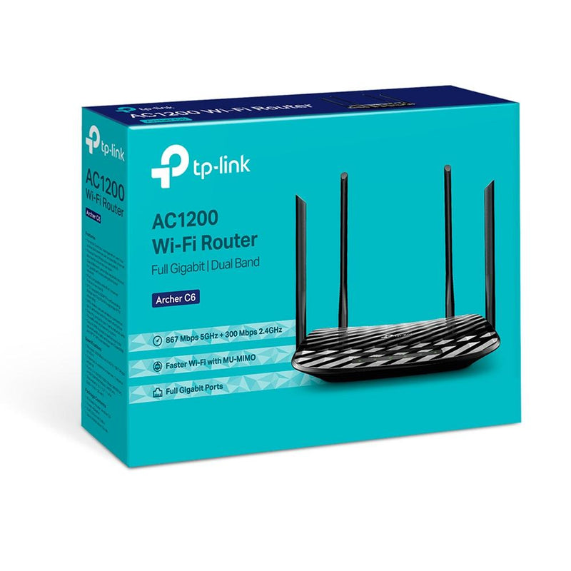 TP-Link Archer C6 Wi-Fi 5 Wireless Router - Dual-band 2.4GHz and 5GHz Fast Ethernet White ARCHER C6