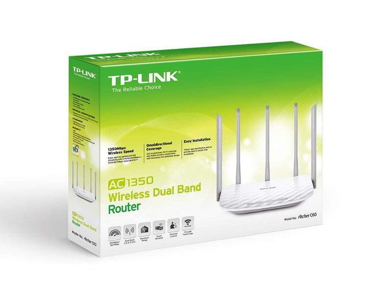 TP-Link AC1350 Wi-Fi 5 Wireless Router - Dual Band WiFi Archer C60 ARCHER C60