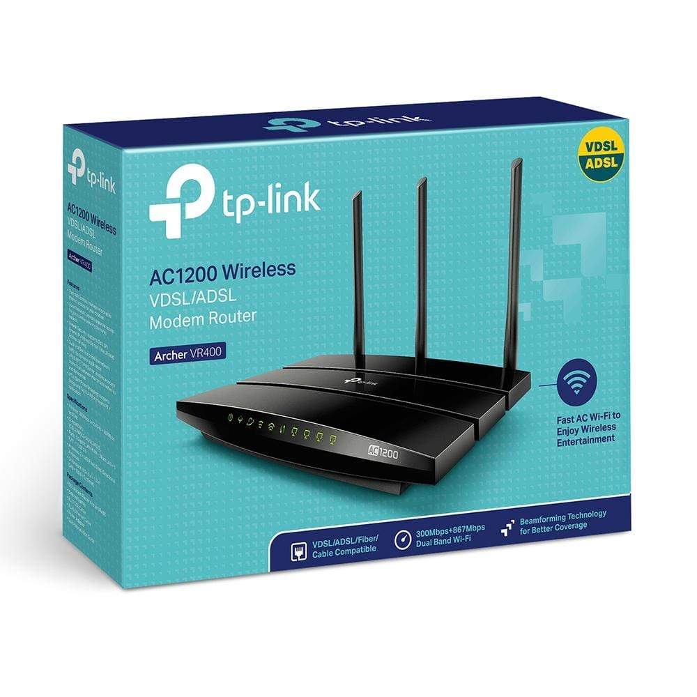 TP-Link AC1200 Wi-Fi 5 Wireless Router - VDSL/ADSL Modem Archer VR400 V2 ARCHER VR400 V2