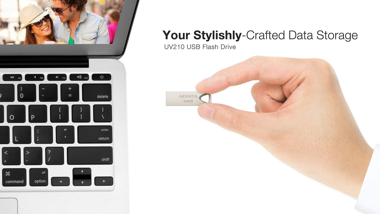 ADATA AUV210-64G-RGD 64GB USB 2.0 Type-A Beige Flash Drive