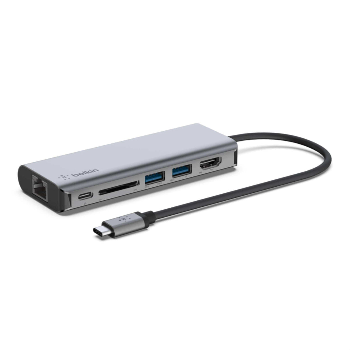Belkin Connect USB-C 6-in-1 Multiport Adapter Silver AVC008BTSGY