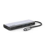 Belkin Connect USB-C 7-in-1 Multiport Hub Adapter Silver AVC009BTSGY
