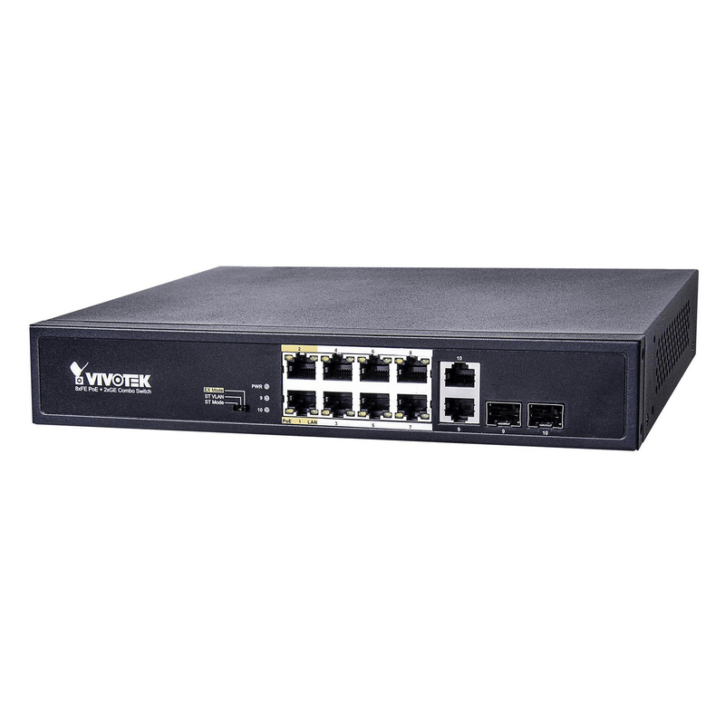 VIVOTEK AW-FGT-100D-120 network switch Unmanaged Fast Ethernet (10/100) Power over Ethernet (PoE) 1U Black