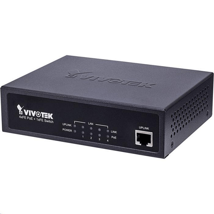 Vivotek AW-GET-050A-065 Unmanaged Switch 10-Gigabit Multi-Gigabit Ethernet PoE Black