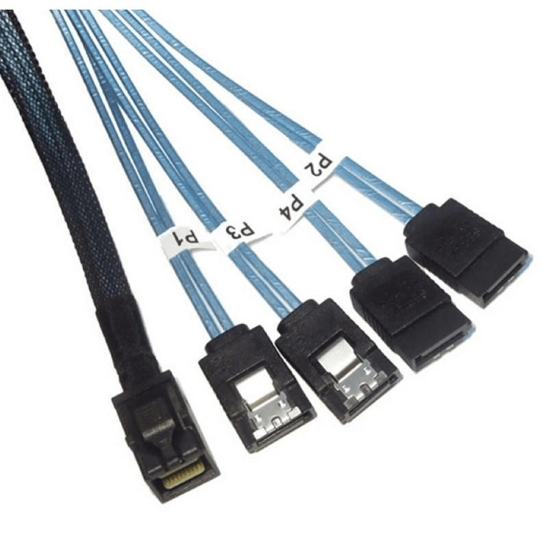 Intel AXXCBL450HD7S Serial Attached SCSI SFF8643 to 7-pin SATA connector Cable 0.45m