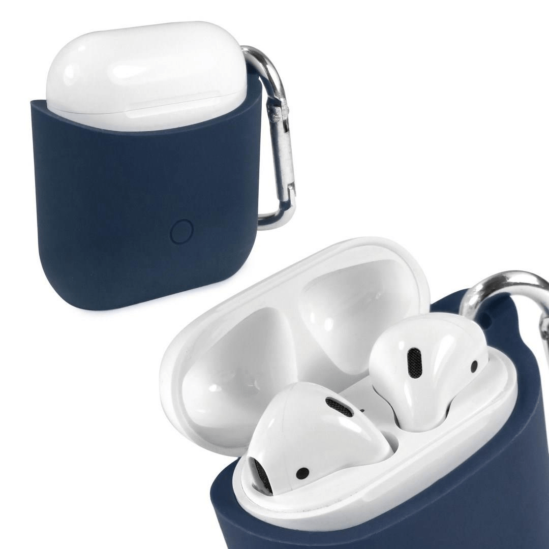 Tuff-Luv Silicone Pouch Case for Apple Airpods Headphones Blue B1_72