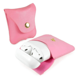 Tuff-Luv Faux Leather Pouch Case for Apple Airpods headphones Pink B10_103