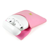 Tuff-Luv Faux Leather Pouch Case for Apple Airpods headphones Pink B10_103
