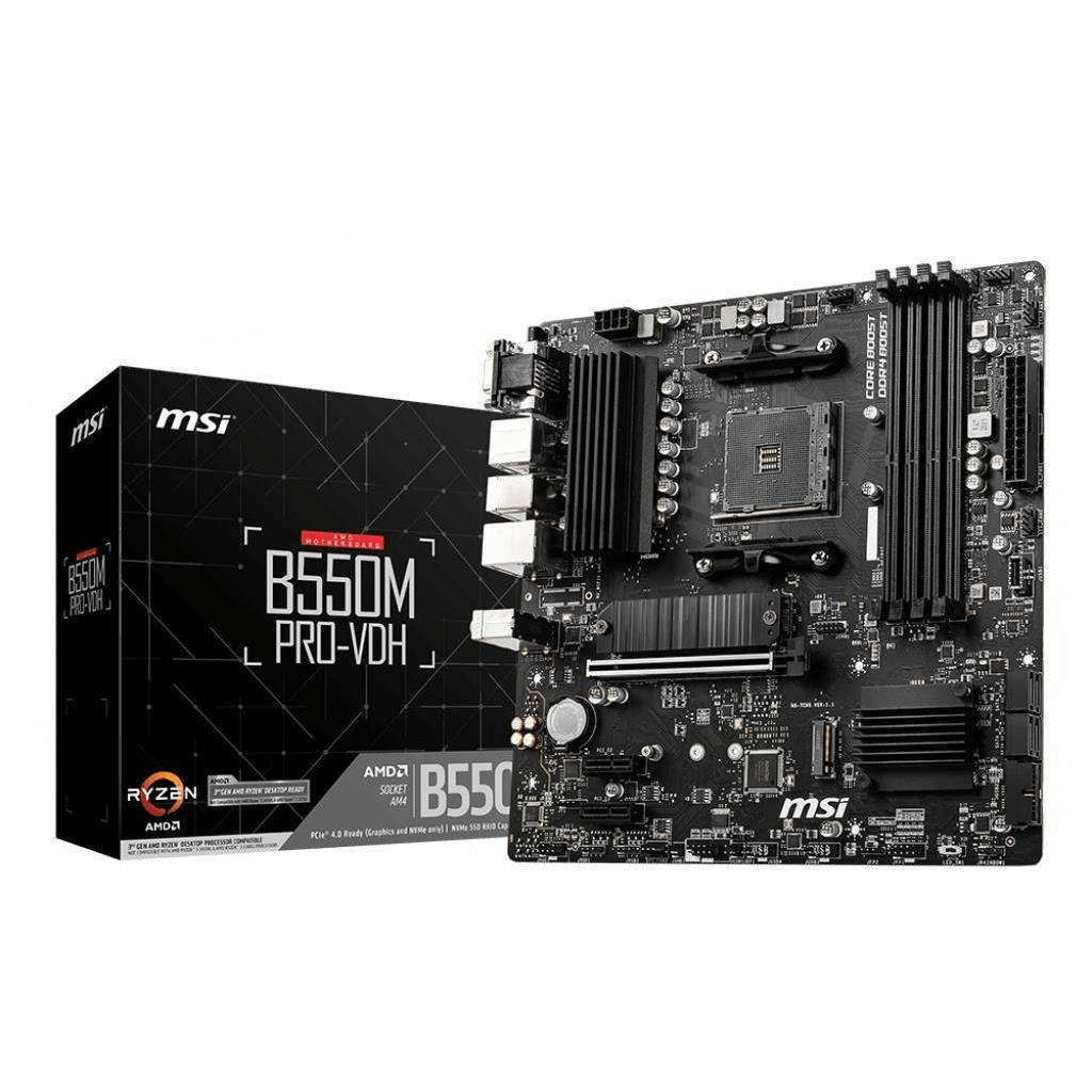 MSI B550M PRO-VDH Motherboard AMD B550 Socket AM4 Micro ATX