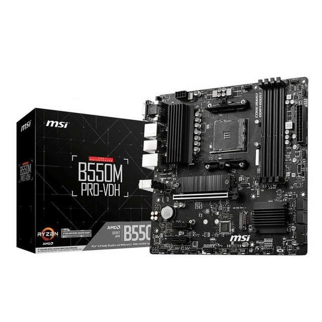 MSI B550M PRO-VDH Motherboard AMD B550 Socket AM4 Micro ATX