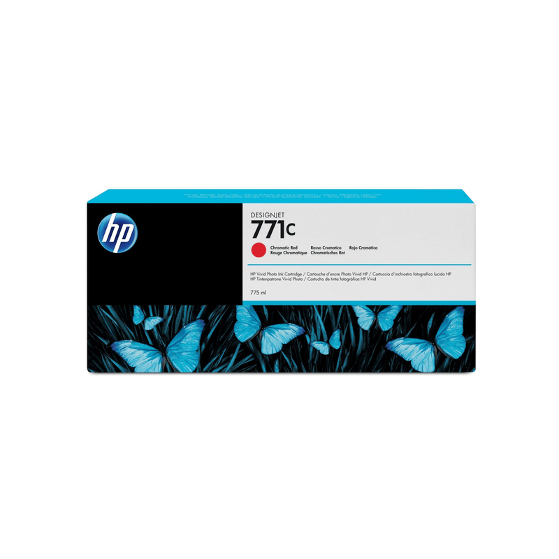 HP 771C 775-ml Chromatic DesignJet Red Printer Ink Cartridge Original B6Y08A Single-pack