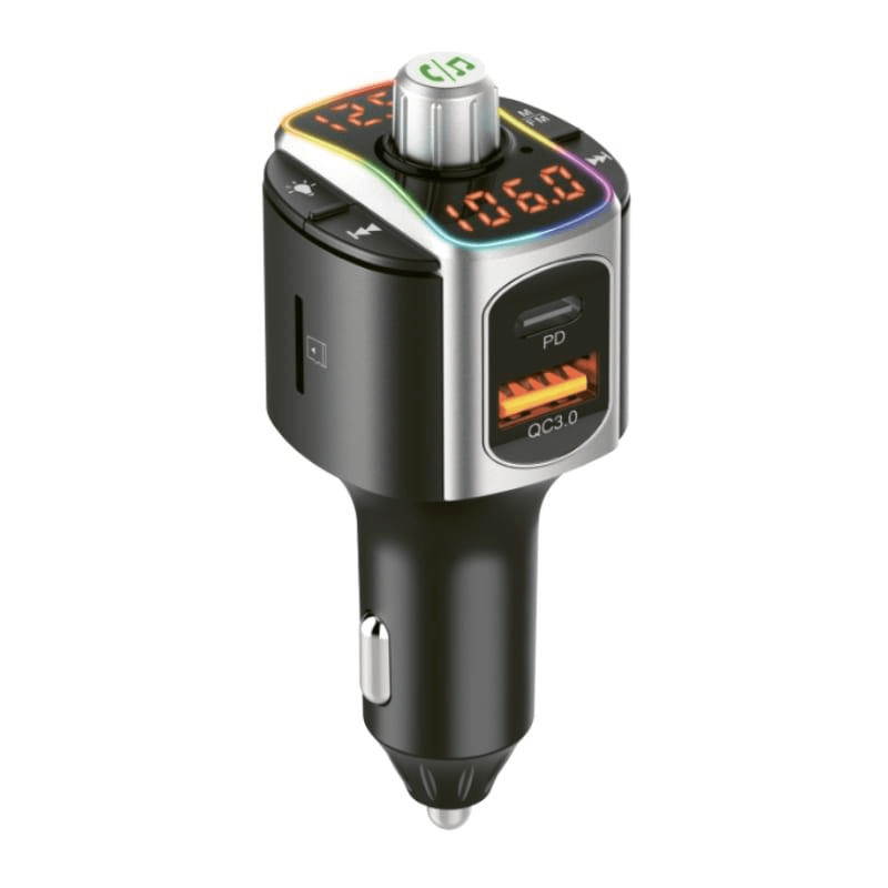 Gizzu Bluetooth 5 USB QC3.0 Type-C PD Power MicroSD FM Transmitter Handsfree Kit - BC67
