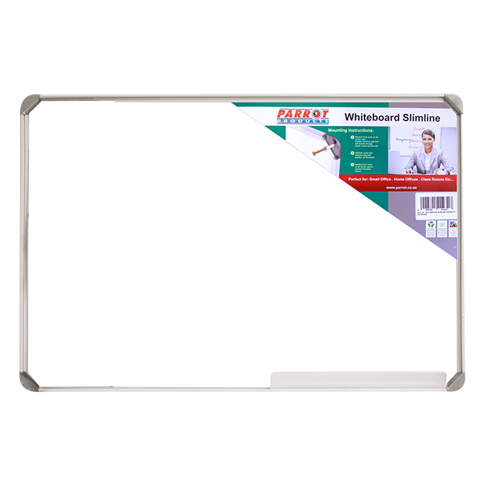Parrot Slimline Magnetic Whiteboard 600x450mm BD1120