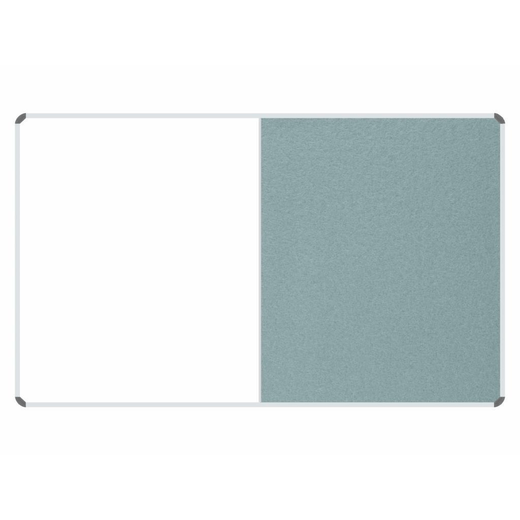 Parrot Non-Magnetic Combination Whiteboard 2000x1200mm Grey Felt BD3070L