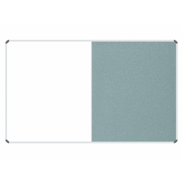Parrot Non-Magnetic Combination Whiteboard 2000x1200mm Grey Felt BD3070L