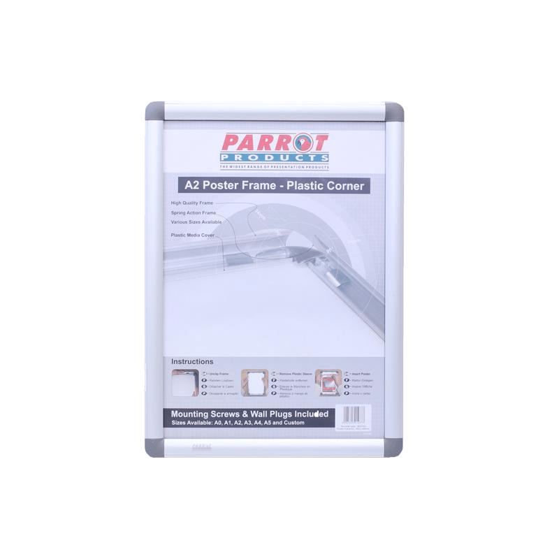 Parrot Poster Frame A2 655x480mm Plastic Corner BG3102