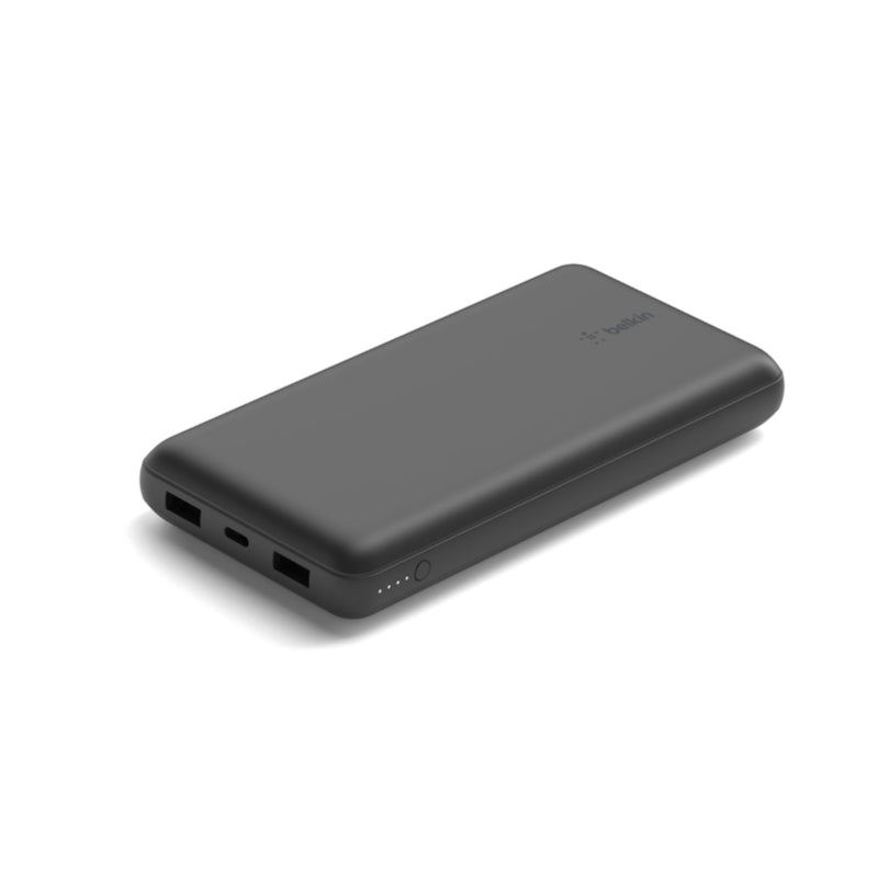 Belkin BoostCharge 20000mAh 3-Port Power Bank with USB-A to USB-C Cable Black BPB012BTBK