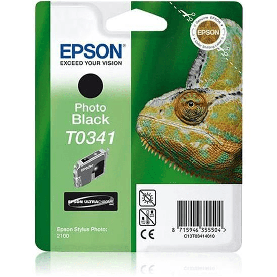 Epson T0341 Ultrachrome Photo Black Printer Ink Cartridge Original C13T03414010 Single-pack