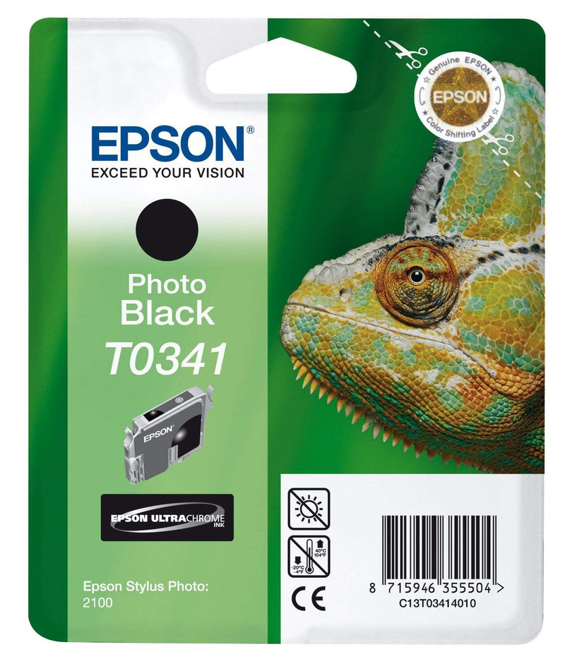 Epson T0341 Ultrachrome Photo Black Printer Ink Cartridge Original C13T03414010 Single-pack
