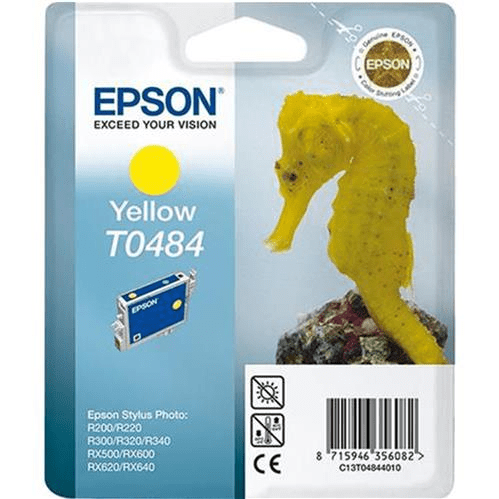 Epson T0484 Yellow Printer Ink Cartridge Original C13T04844010 Single-pack