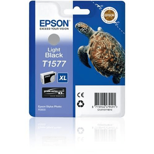 Epson T1577 Ultrachrome K3 Light Black High Yield Printer Ink Cartridge Original C13T15774010 Single-pack