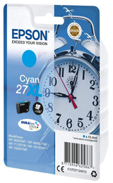 Epson 27XL DURABrite Ultra Cyan High Yield Printer Ink Cartridge Original C13T27124012 Single-pack