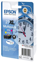 Epson 27XL 3-Colour DURABrite Ultra Cyan, Magenta, Yellow High Yield Printer Ink Cartridges Original C13T27154012