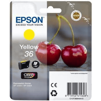 Epson 36 Yellow Printer Ink Cartridge Original C13T36844A10 Single-pack