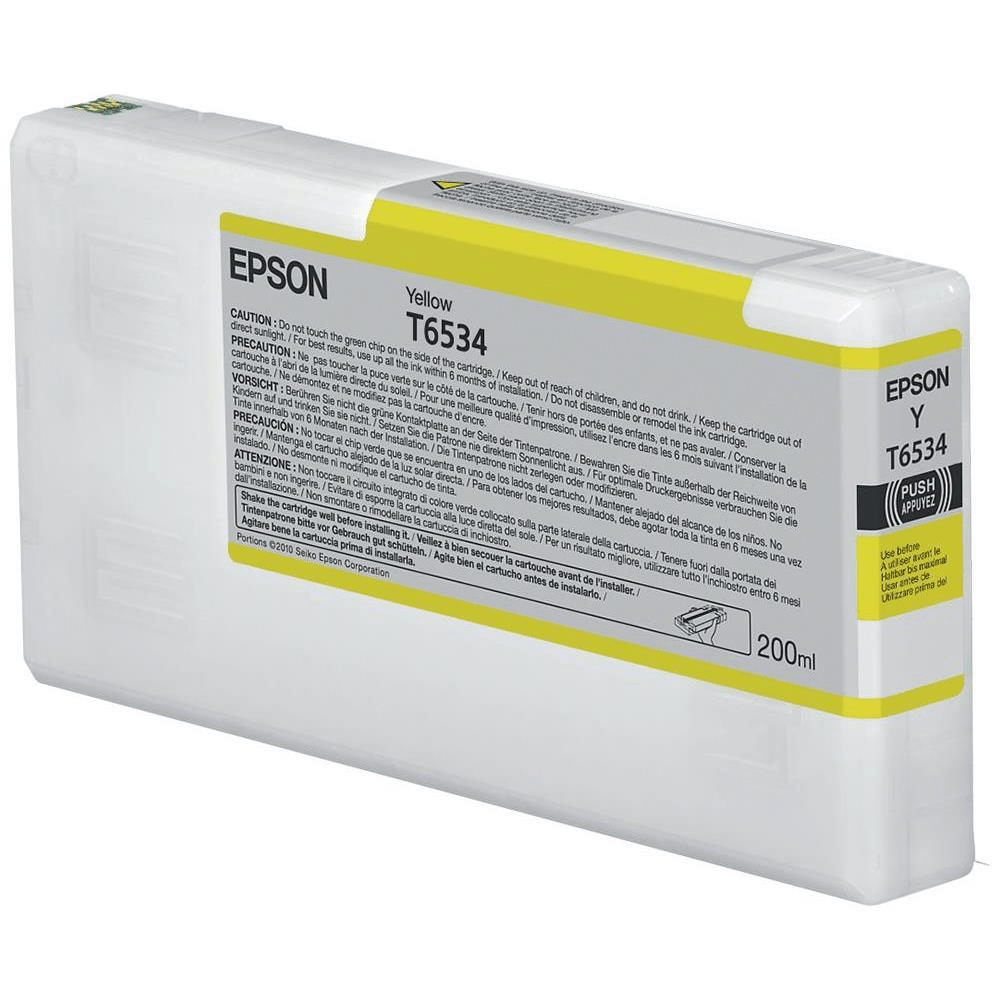 Epson T6534 Yellow Printer Ink Cartridge Original C13T653400 Single-pack