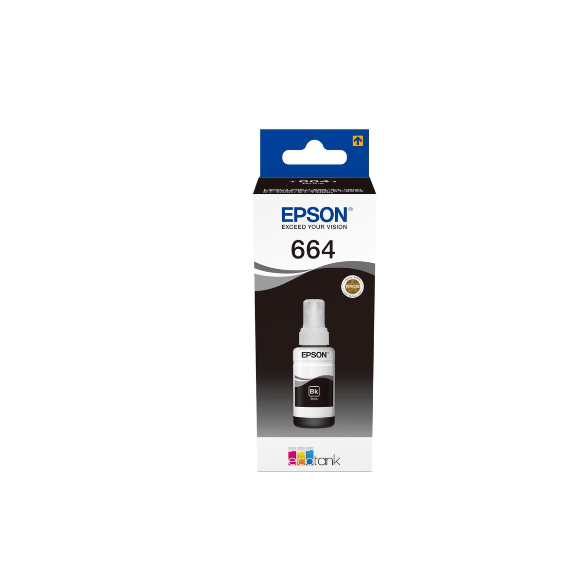 Epson T6641 Black Ink Bottle Ecotank 70ml Original Refill C13T664140 ...