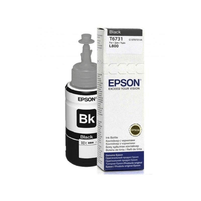 Epson T6731 Bottle 70-ml Photo Black Printer Ink Cartridge Original C13T67314A Single-pack