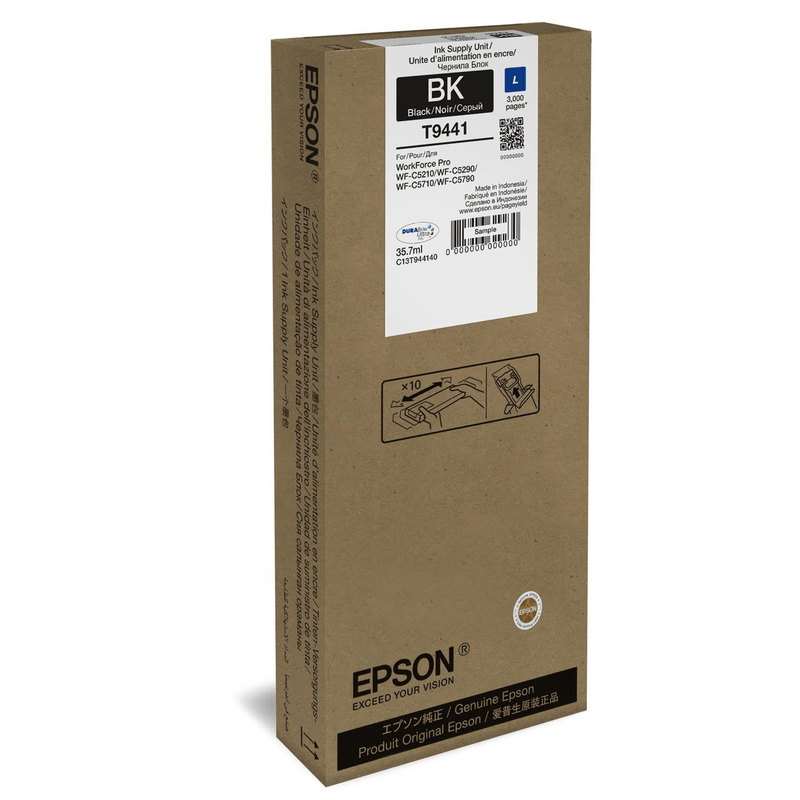 Epson T9441 Black Printer Ink Cartridge Original C13T944140 Single-pack